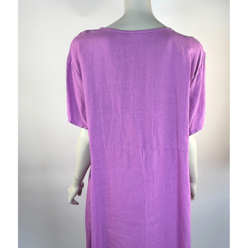 Bryn Walker Linen Marina Dress Women L EUC Oversized Lagenlook Relaxed Pockets - Picture 14 of 14